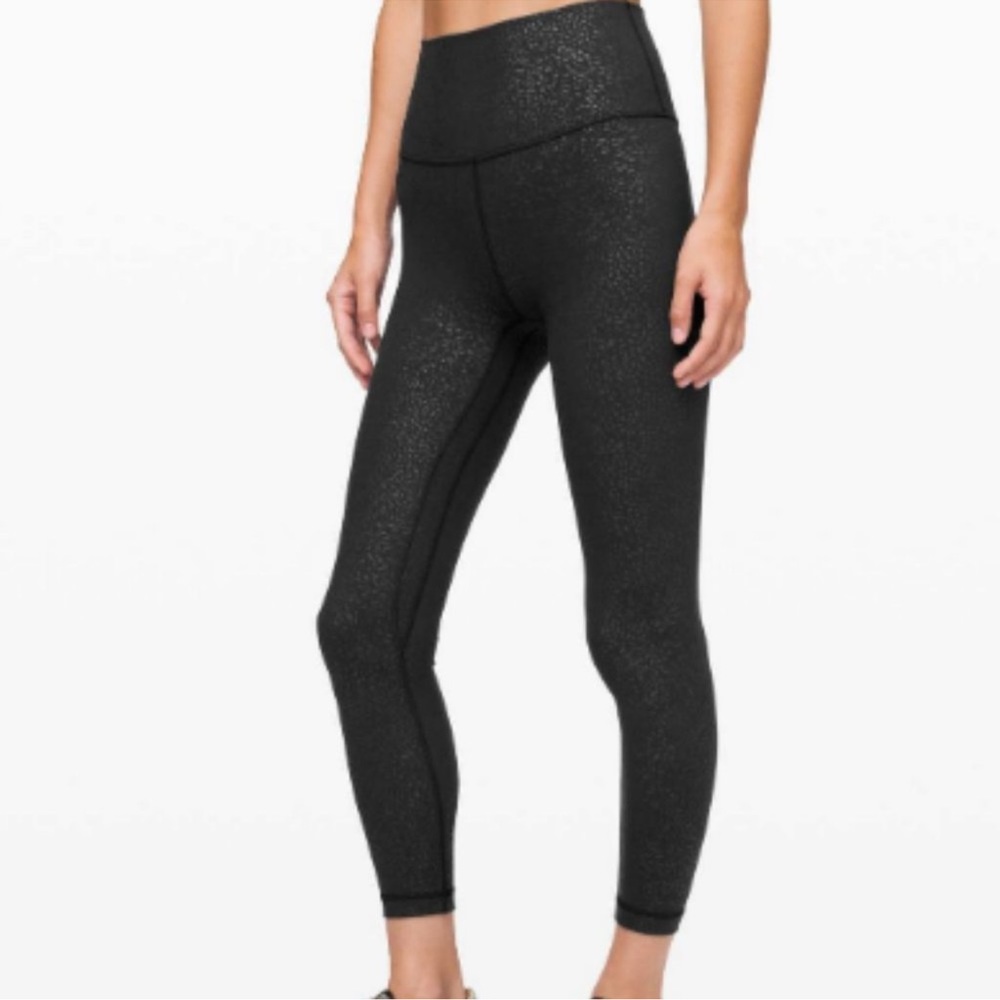 Lululemon Align High Rise 25" Polar Shift Emboss Black